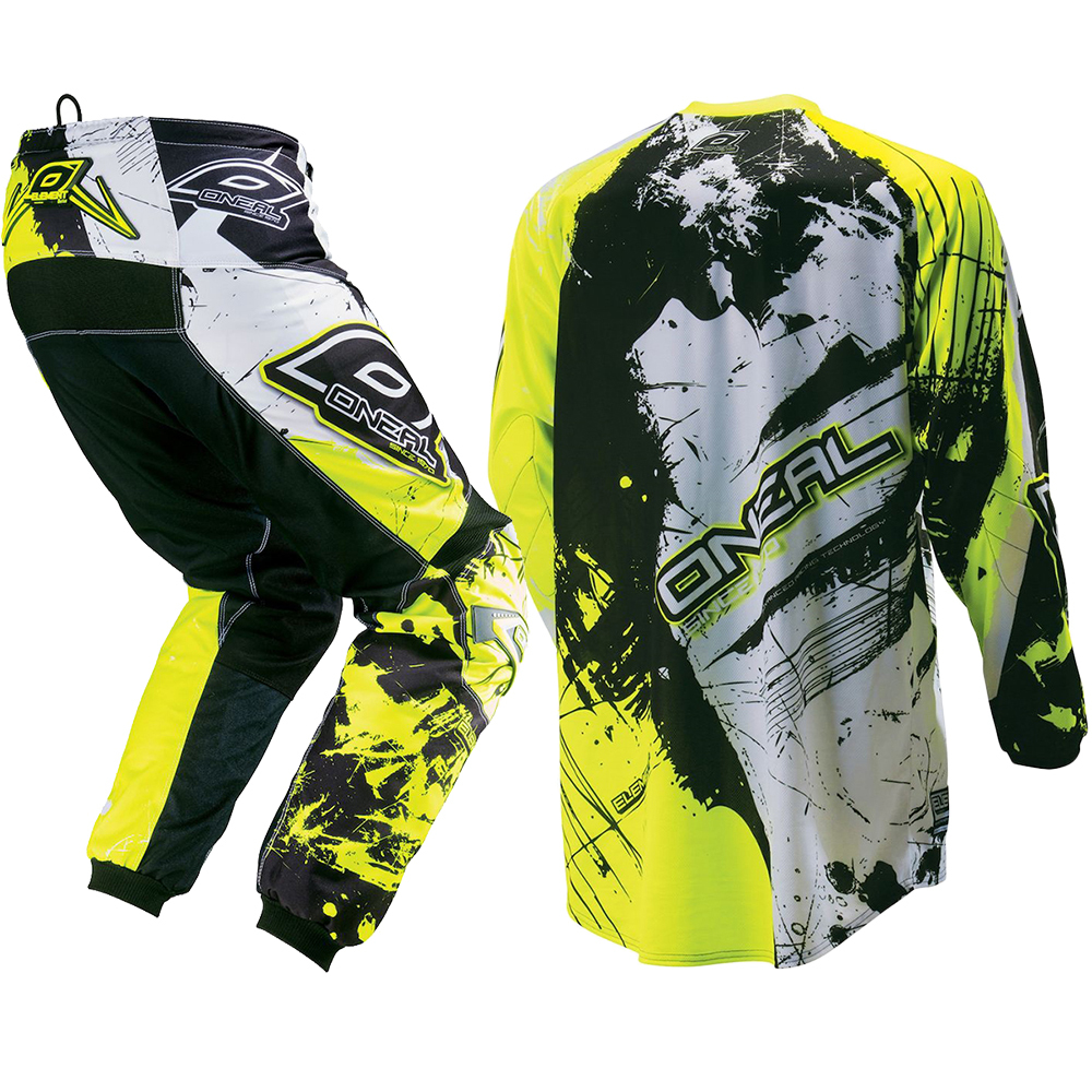 Oneal NEW 2017 Youth Element Shocker Black Neon Yellow Motocross Kids