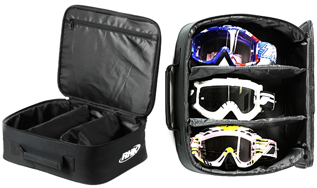 RHK Cheap MX Gear Black Pack Travel Motocross Goggles Box Dirt Bike 3 Goggle Bag | eBay
