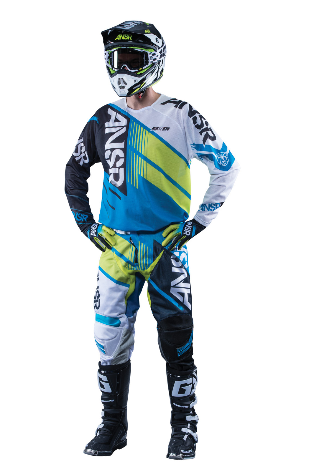 blue dirt bike gear