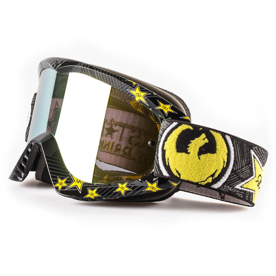 Dragon MX New MDX Rockstar Energy Ionized Black Gold Tinted Motocross