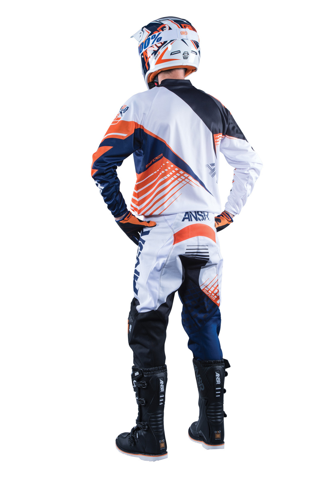 Answer NEW 2016 Youth Mx Syncron White Black Orange KTM Motocross Kids