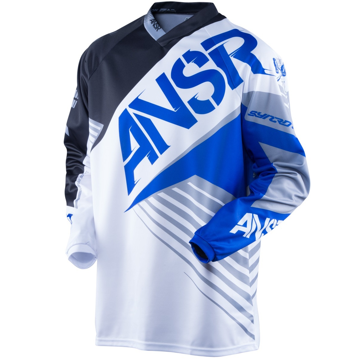 Answer NEW Mx 2016 Syncron White Black Blue Motocross BMX MTB Dirt Bike Jersey eBay