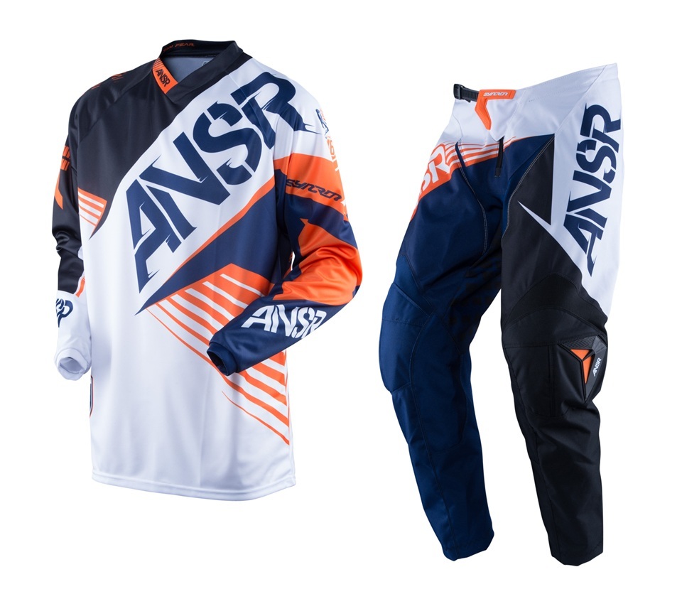Answer NEW 2016 Youth Mx Syncron White Black Orange KTM Motocross Kids