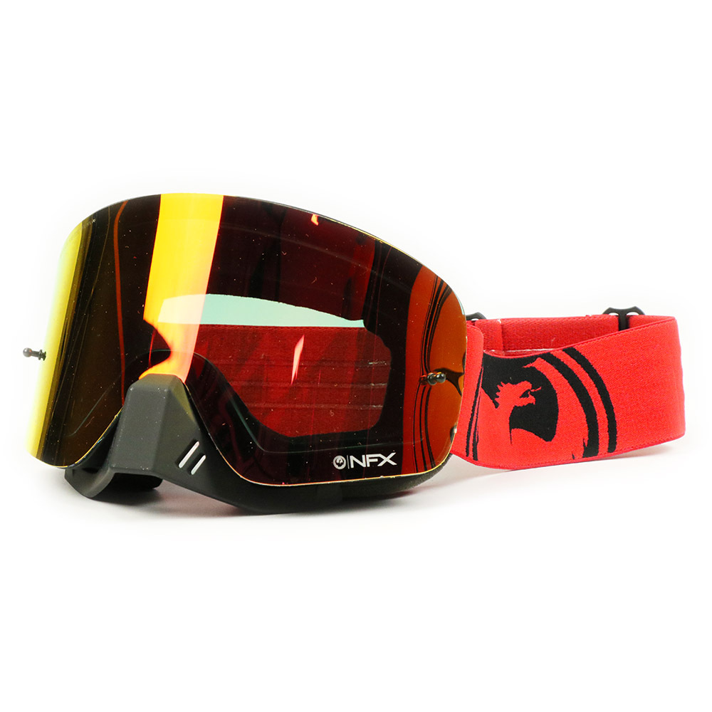 Dragon MX NEW NFX Fade RED Black Split ION Dirt Bike Tinted Motocross