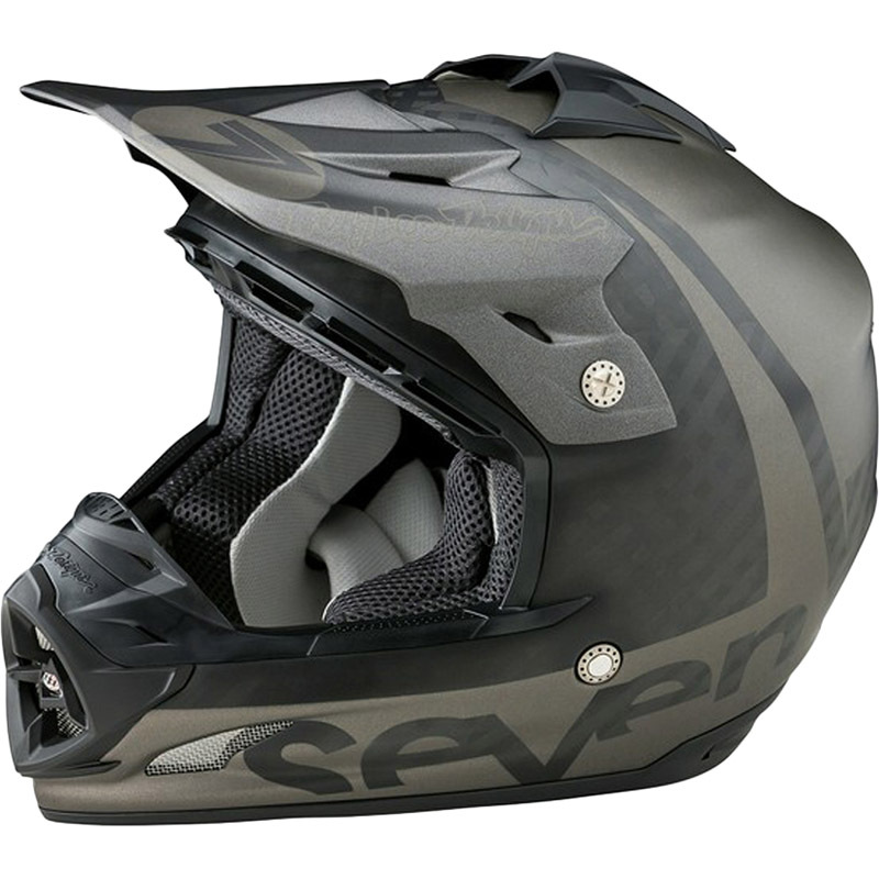 Seven NEW Mx TLD SE3 Realm Carbon Fibre Dirt Bike Grey Motocross Helmet