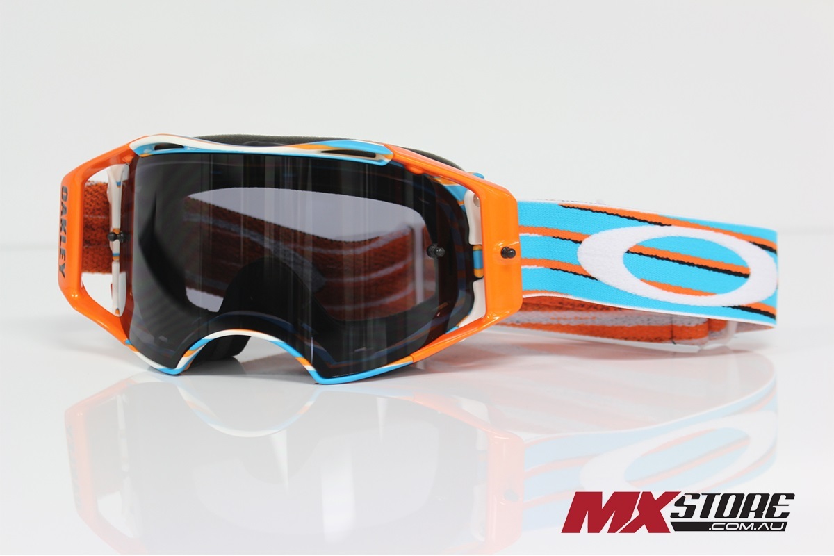 Oakley NEW Mx Airbrake Nemesis Orange Blue Tinted Motocross Dirt Bike