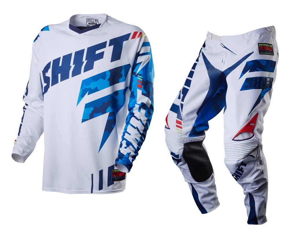 Shift Cheap MX 2014 Faction Camo Daytona Le Blue Motocross Dirt Bike