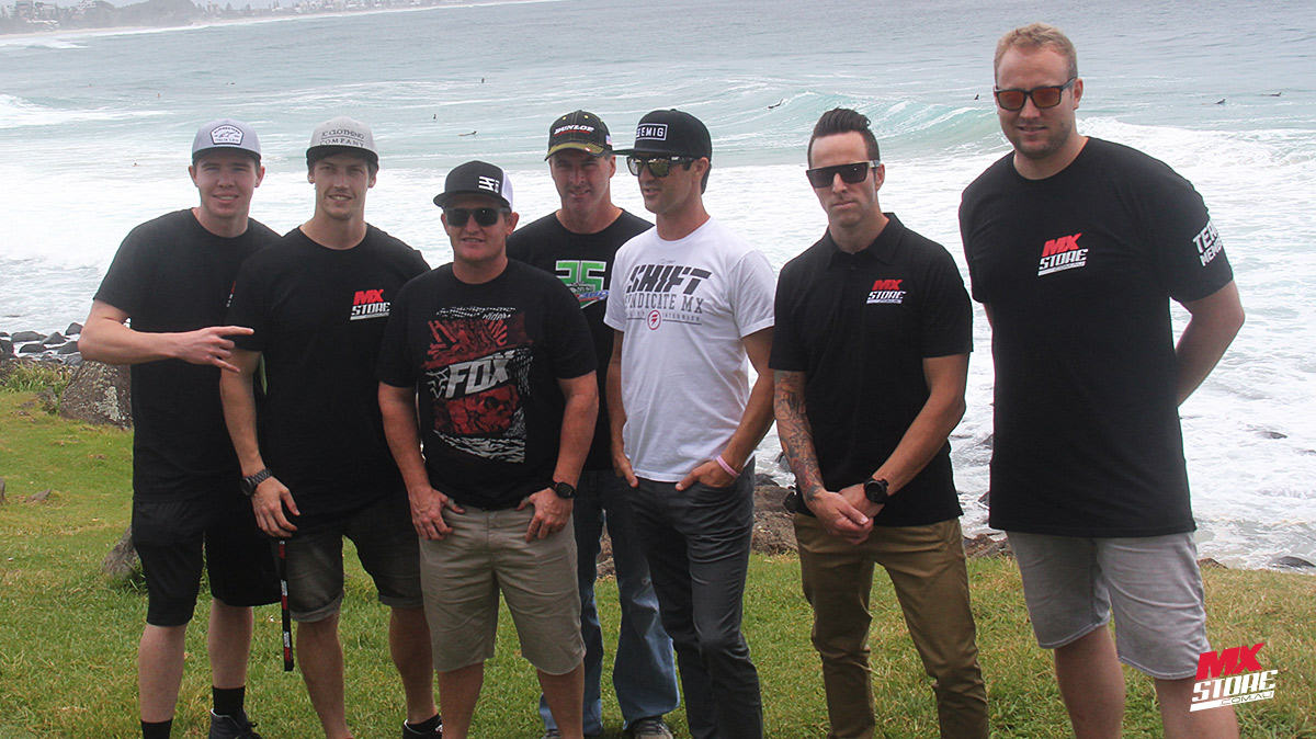 The crew visiting the iconic Burleigh Heads Beach