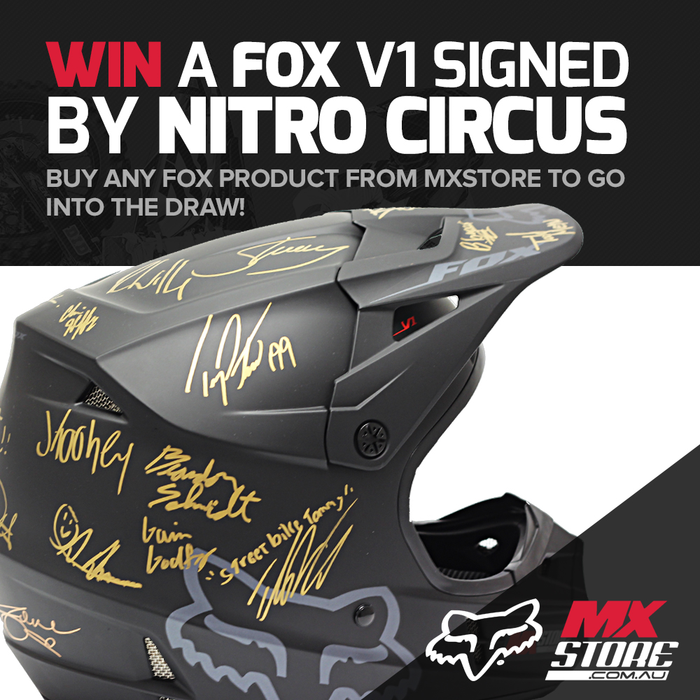 Win a Fox Helmet Signed by Travis Pastrana and the Nitro Circus