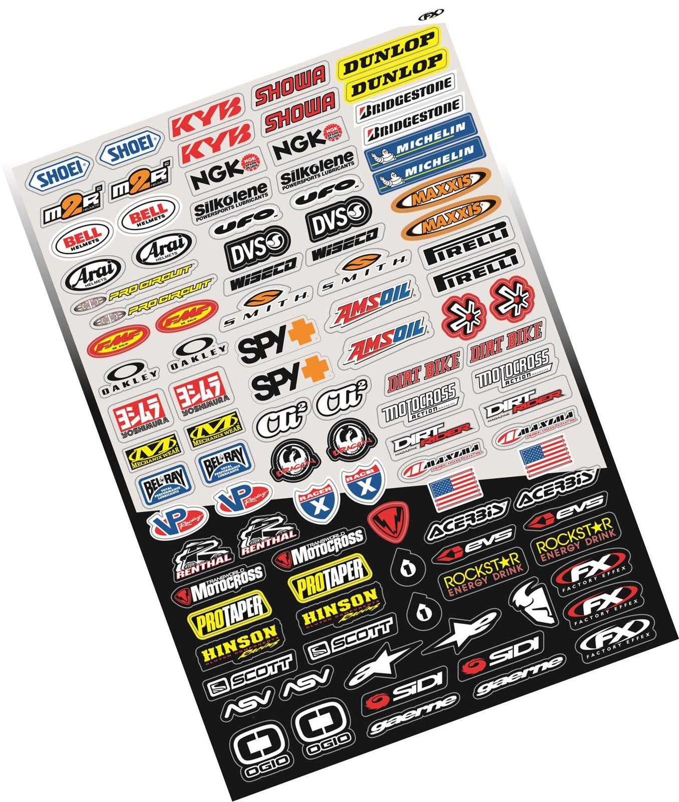 FX Micro Sponsor Sticker Kit - Factory Effex