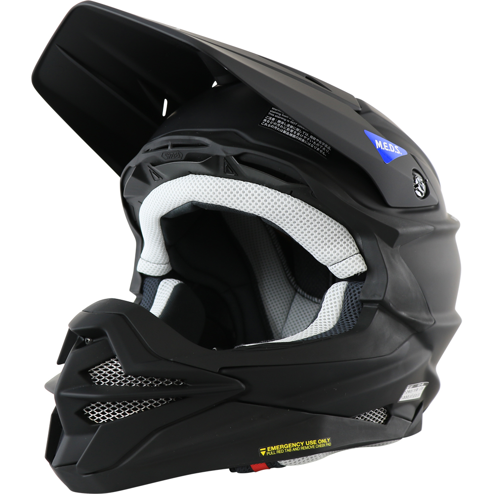 Shoei VFX-WR Matte Black M.E.D.S Helmet at MXstore