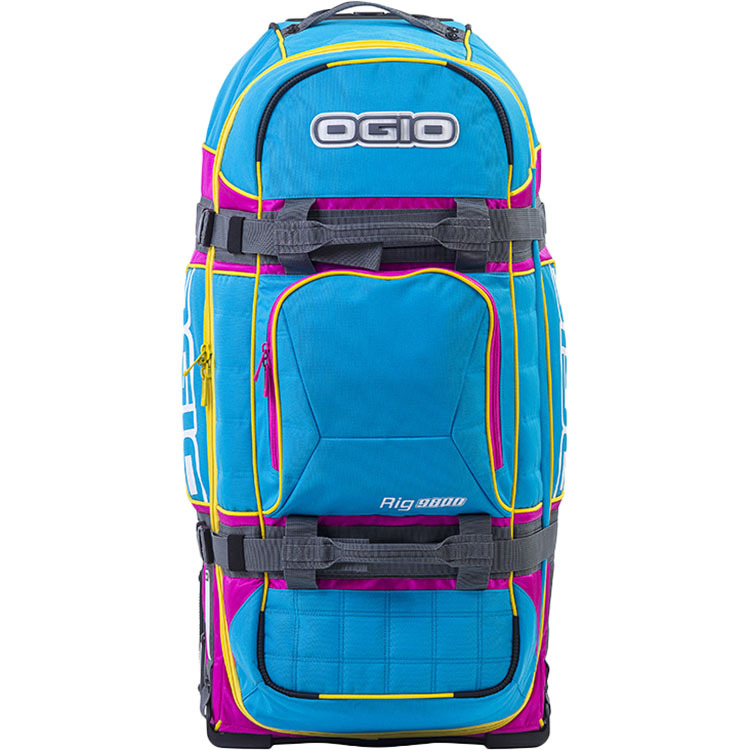 NEW Ogio 9800 RIG Pashabulka Blue Travel Bag Luggage Wheeled Motocross