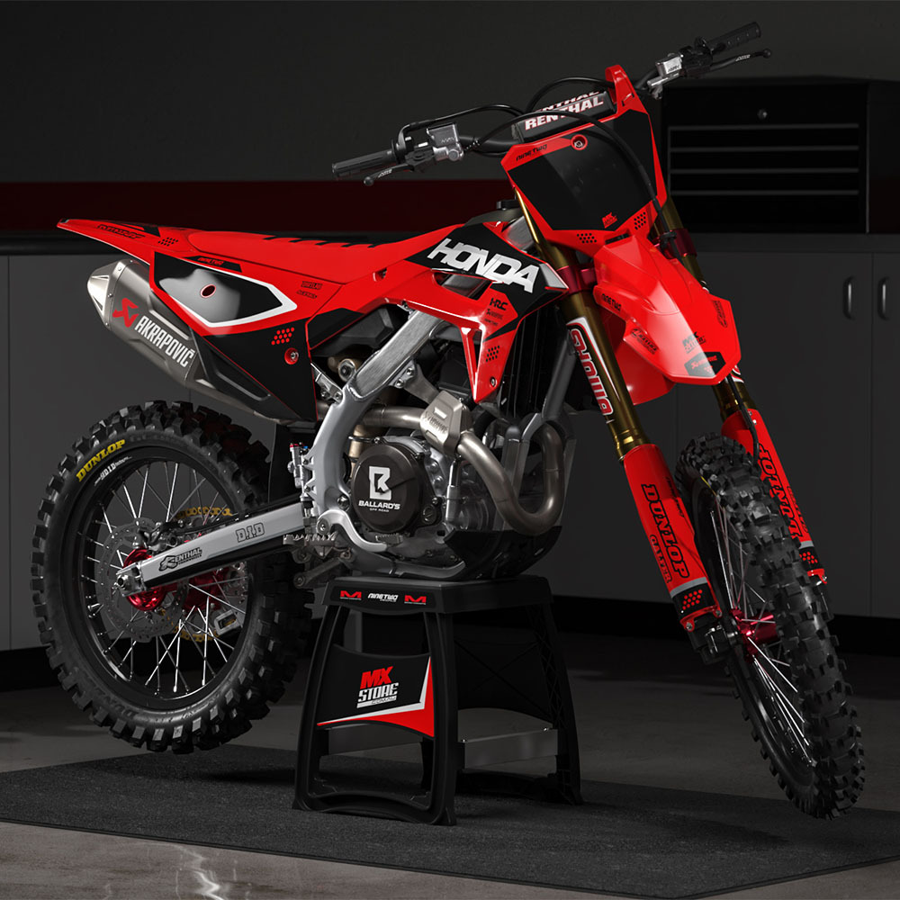 Ninetwo Decals Honda CRF250R 22-24/CRF450R 21-24 Red w/ Black BGS