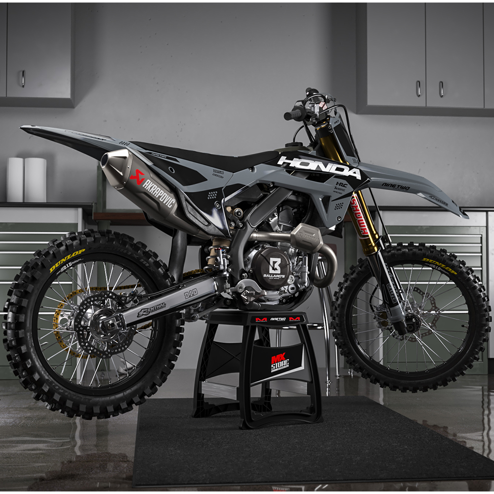 Ninetwo Decals Honda CRF250X 04-17 Grey w/ Black BGS Graphics Kit