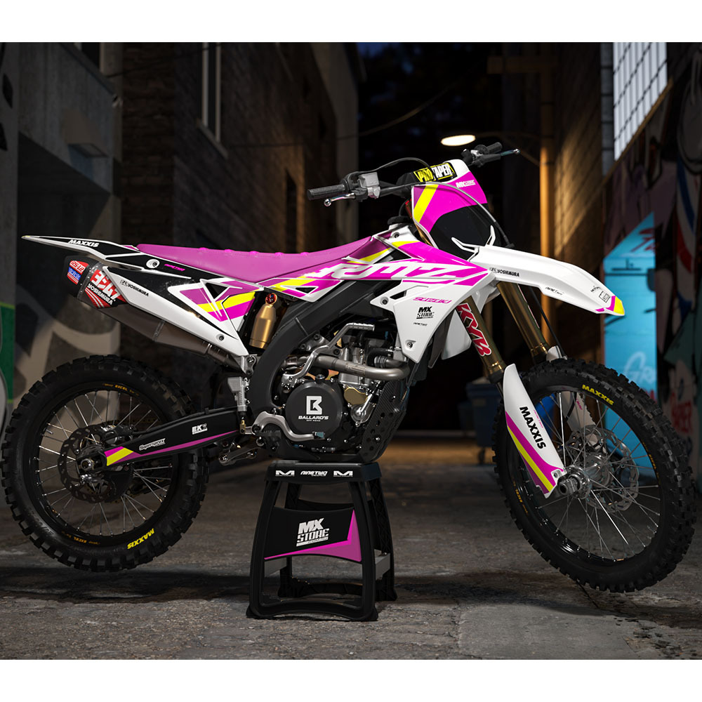 Ninetwo Decals Suzuki DRZ400 00-24 Pink w/ White Graphics Kit