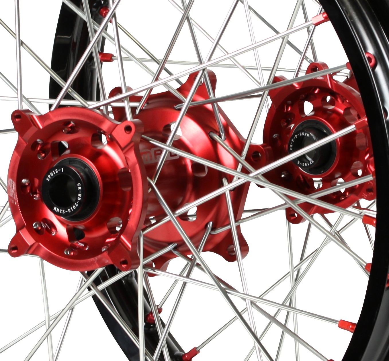 Red Excel Rims Excel Honda CR/CRF 125/250/450 Black/Red Takasago Wheel Set at MXstore