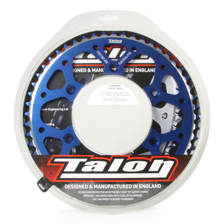 Talon Yamaha YZ/YZF/WRF Blue Alloy Rear Sprocket 50 Tooth at MXstore