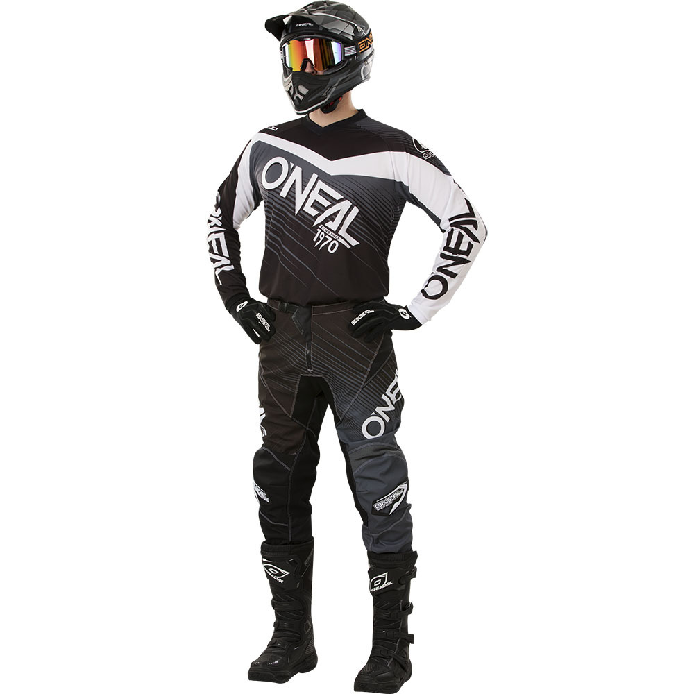 Download NEW Oneal 2018 MX Element Black Grey Jersey Pants Dirt ...