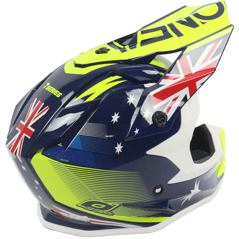 Oneal NEW 2017 Mx 7 Series Evo Australia Dirt Bike Blue Yellow