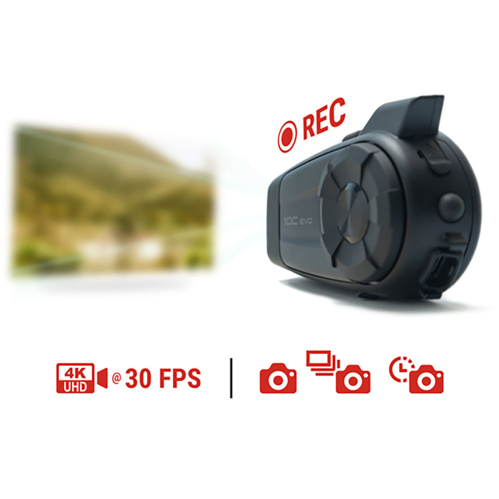 Sena 10C EVO Motorcycle Bluetooth Camera Communication System at