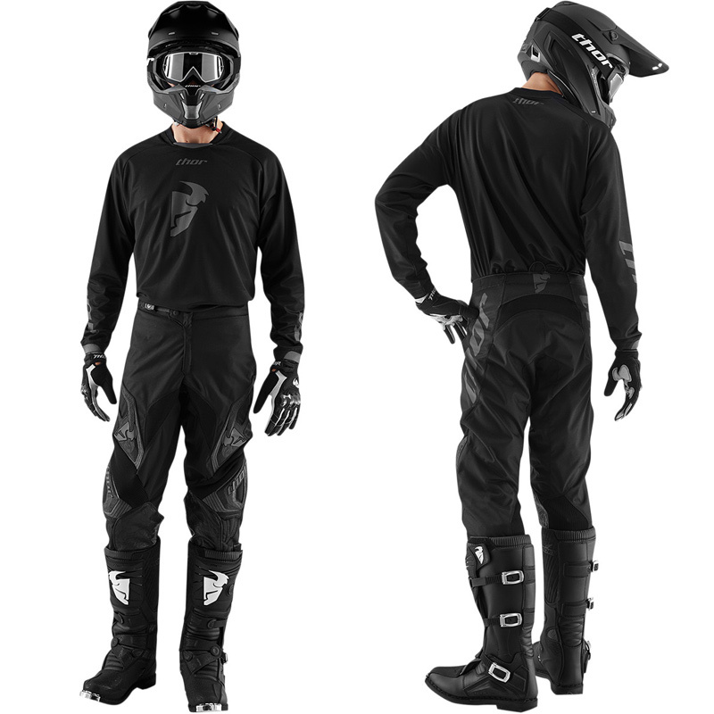Thor Mx NEW 2016 Phase Blackout Jersey Pants Dirt Bike Black Motocross