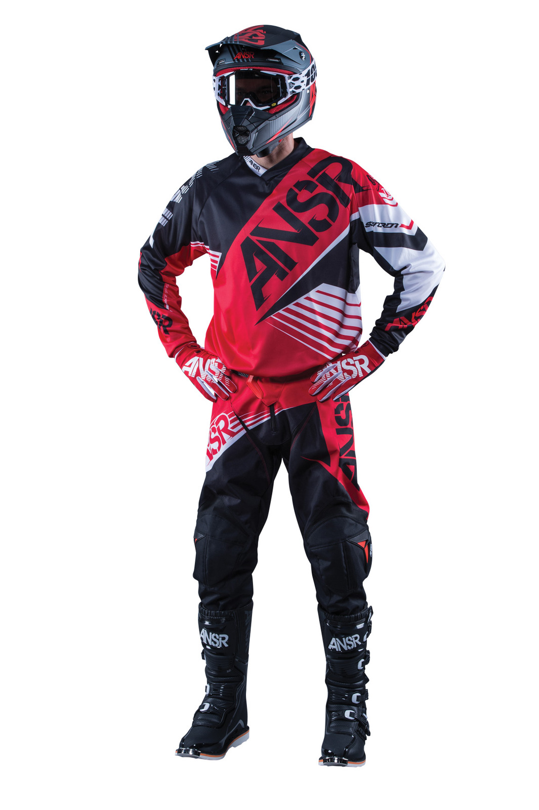 Answer NEW Mx Gear 2016 Syncron Dirt Bike Red Black White ANSR ...