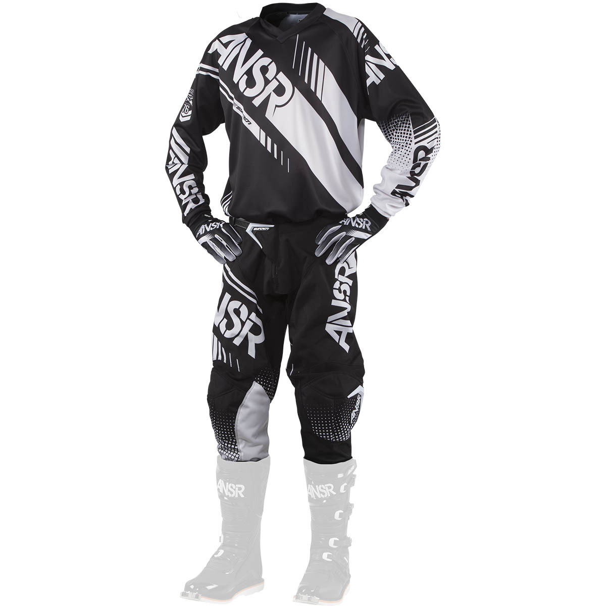 Answer 2017 Kids Mx NEW Syncron Black White Jersey Pant Youth Motocross