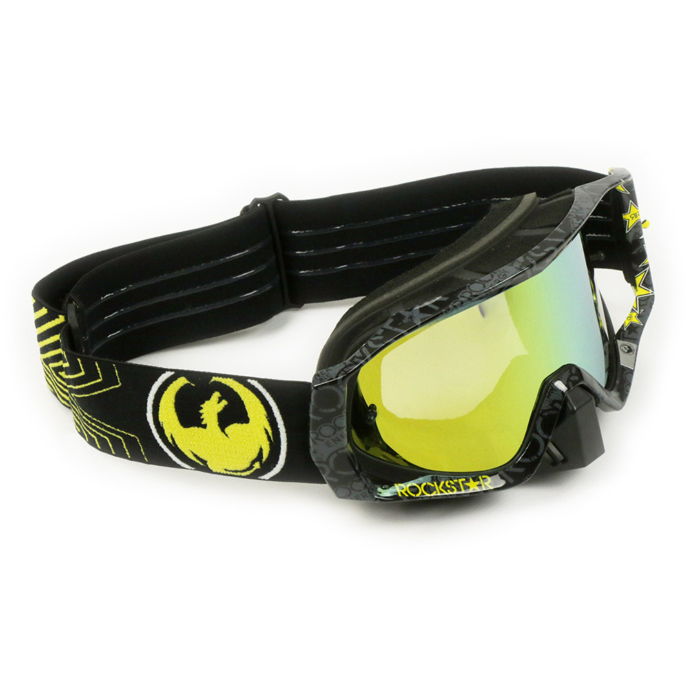 Dragon NEW Mx Vendetta Rockstar Energy Black Gold Tinted Motocross