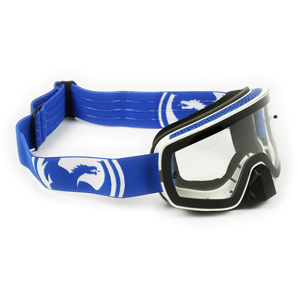 Dragon NEW Mx NFXs Blue White Split Clear Lens Moto Motocross Dirt Bike