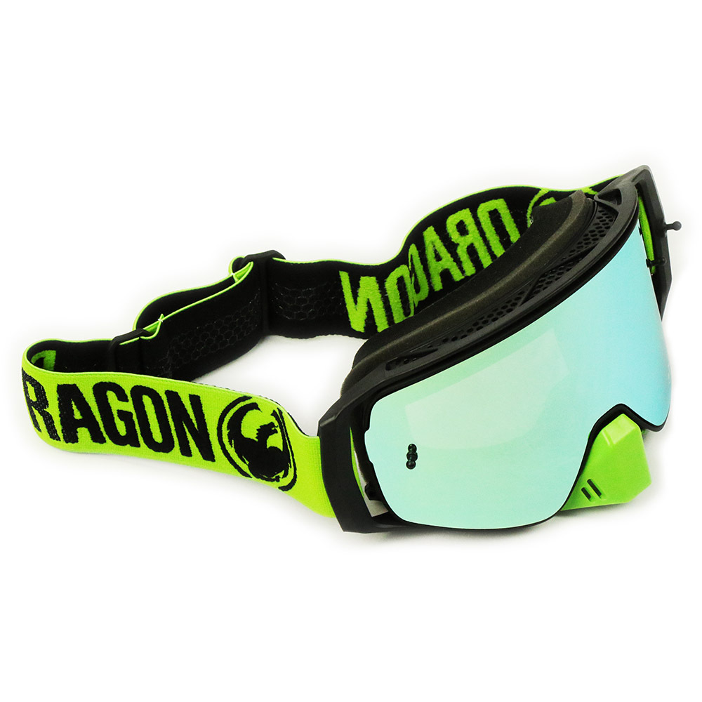 Dragon NEW Mx NFX2 Break Green Injected Ionized Gold Tinted Motocross