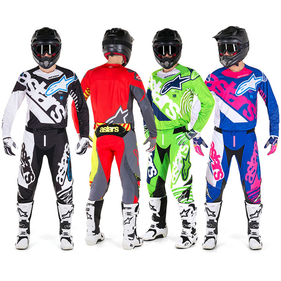 black and white motocross gear
