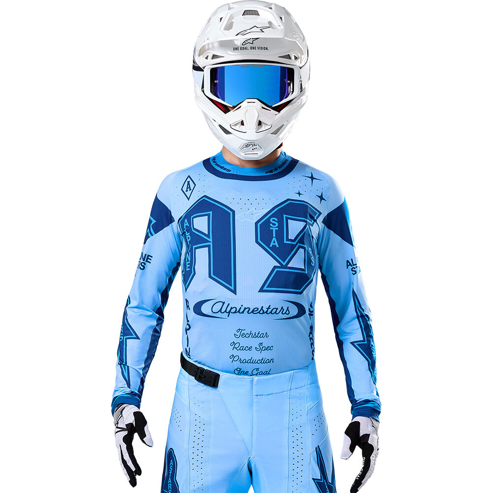 Alpinestars 2025 LE Techstar Steeler Light Blue Sapphire Jersey