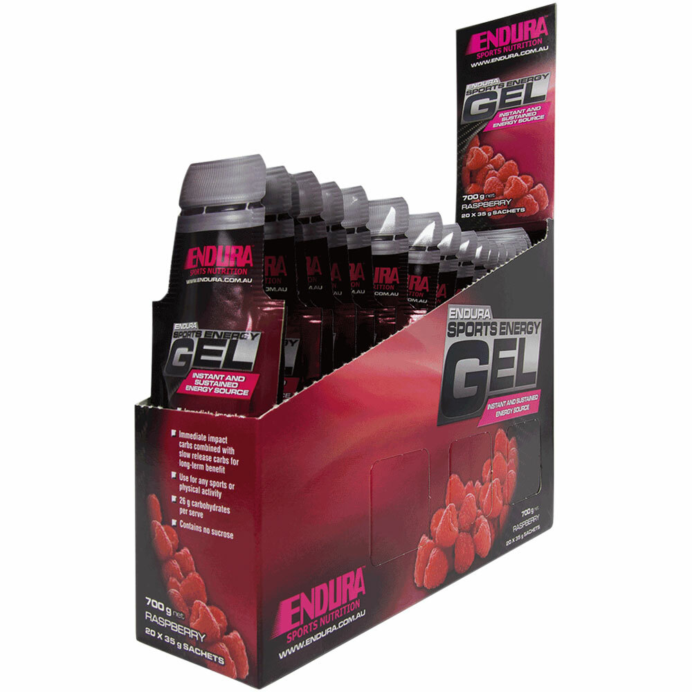 Endura Nutrition 35g Sports Raspberry Energy Gel at MXstore