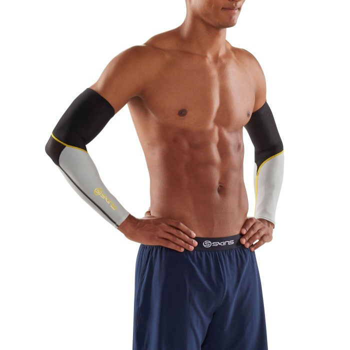 NEW Skins Mx Prevent Motocross ARM PUMP Long Citron Black Compression Sleeves eBay