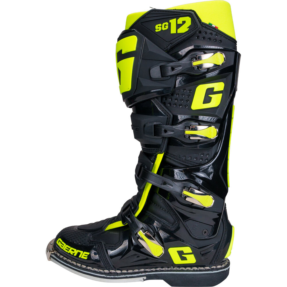 Gaerne SG 12 Black Fluro Yellow Boots at MXstore