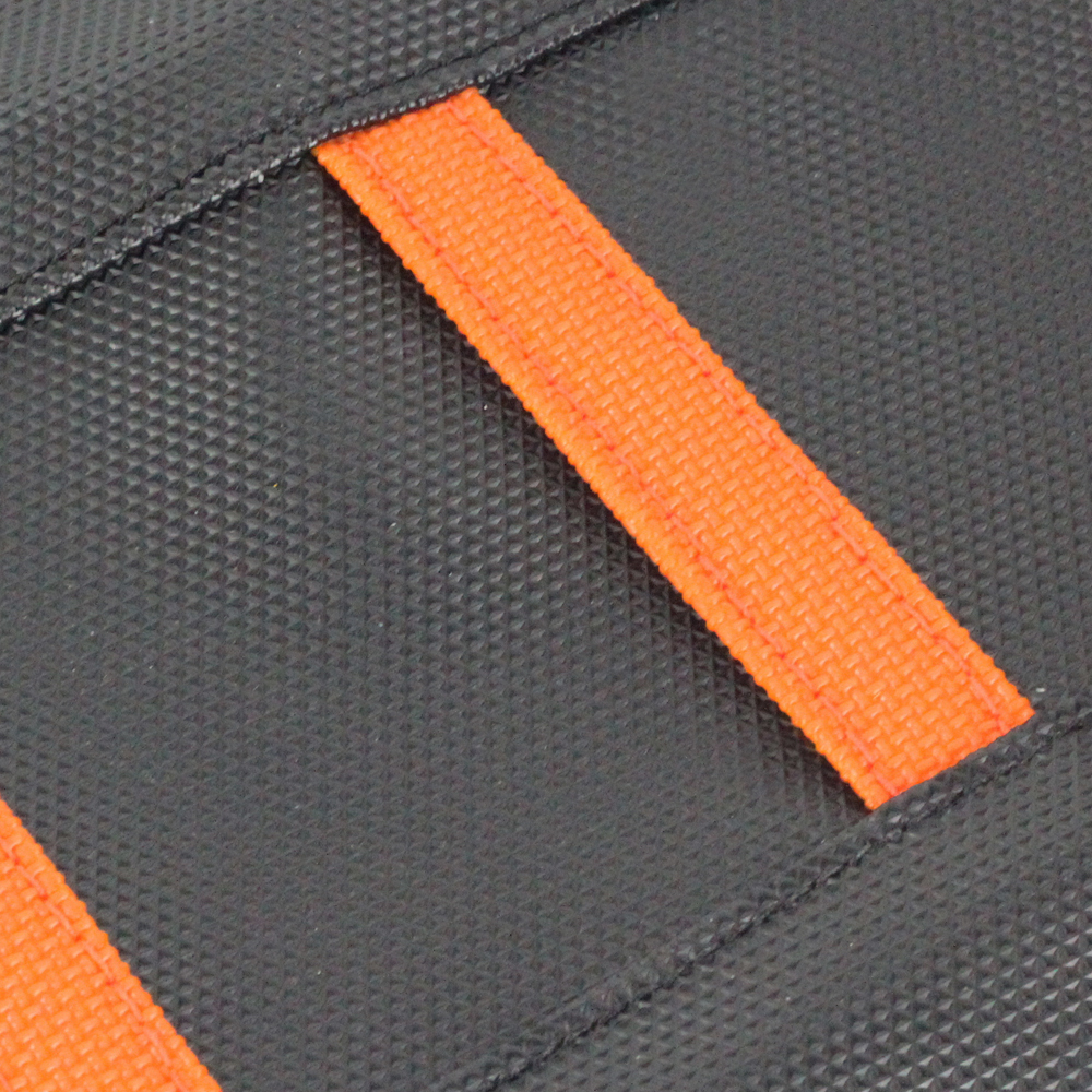 MotoSeat KTM 50 SX Ribbed Black/Orange Seat Cover at MXstore
