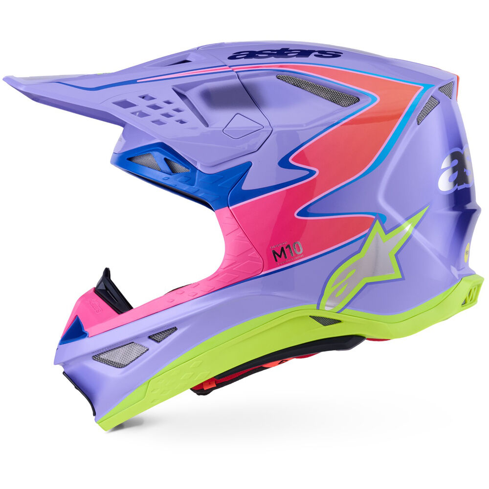 Alpinestars 2026 S-M10 Jett Lawrence Purple/Pink/Flo Yellow Helmet