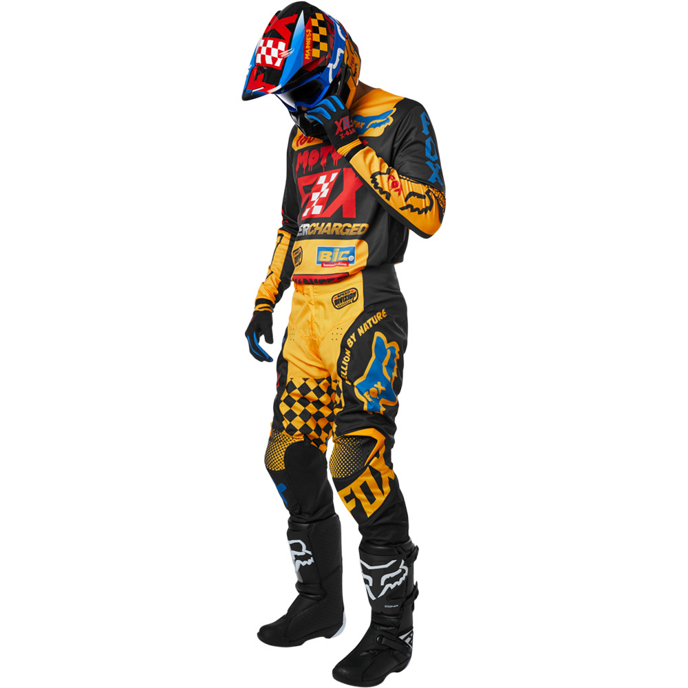 Download NEW Fox Racing 2019 MX 180 Czar Black Yellow Jersey Pants ...