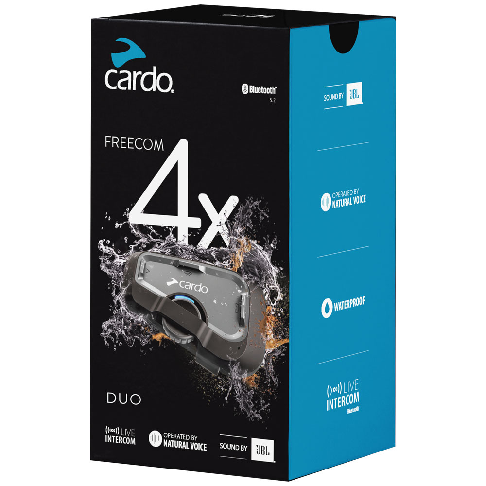Cardo Freecom 4X Duo Bluetooth Communication Headset Dual Pack at