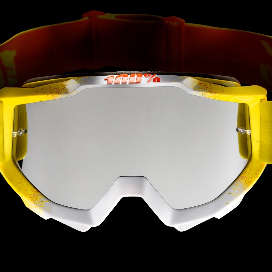 100 Percent NEW Mx Accuri Zest Silver Tinted Lens Motocross Dirt Bike