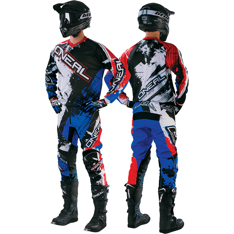 Oneal 2017 Youth Mx Element Shocker Black Blue Motocross Kids Gloves ...