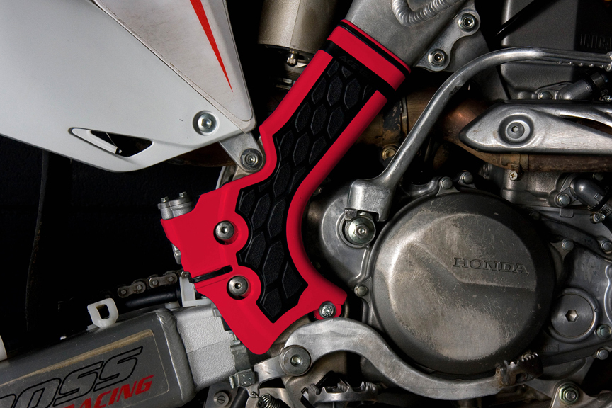 Acerbis 2984761010 X-Grip Frame Guard - Red/Gray Acerbis 2984761010 X-Grip Frame Guard - Red/Gray