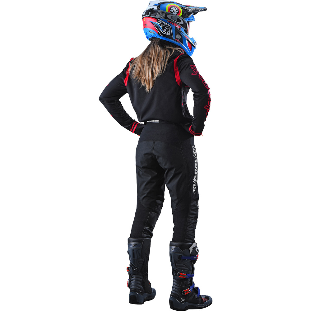 Troy Lee Designs MX 2023 GP Mono Black/FLO Red Womens Dirt Bike Jersey
