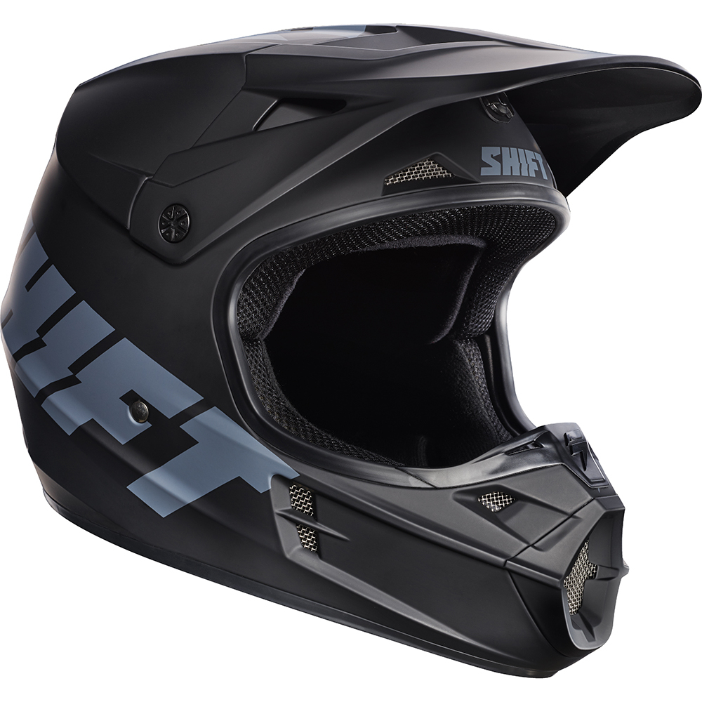 Shift 2017 Mx NEW WHIT3 Label Dirt Bike Solid Matte Black Motocross