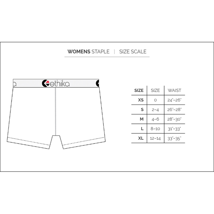 Ethika Size Chart