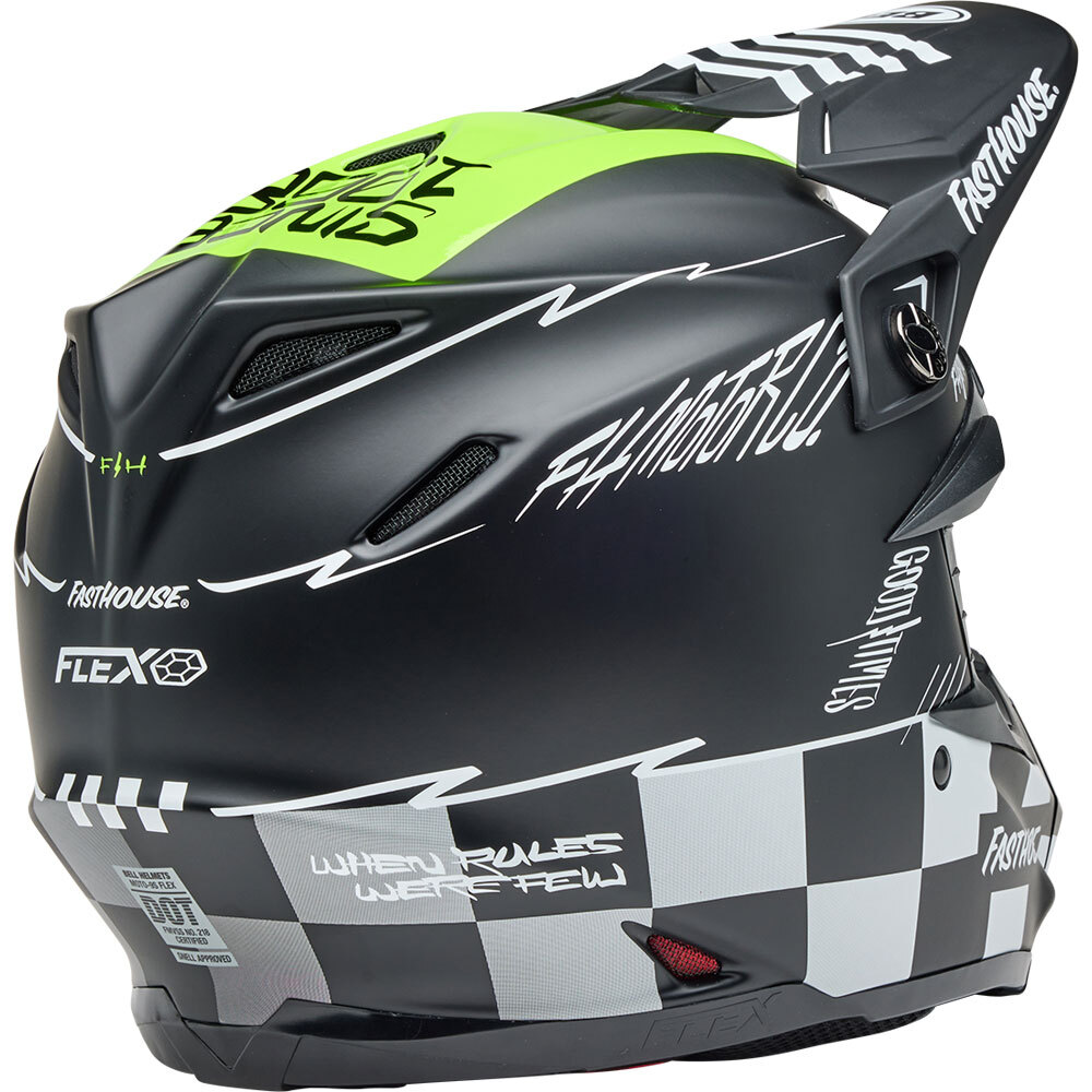 Bell 2025 Moto-9S Flex Fasthouse Smoke Bomb Black/Hi-Viz Helmet