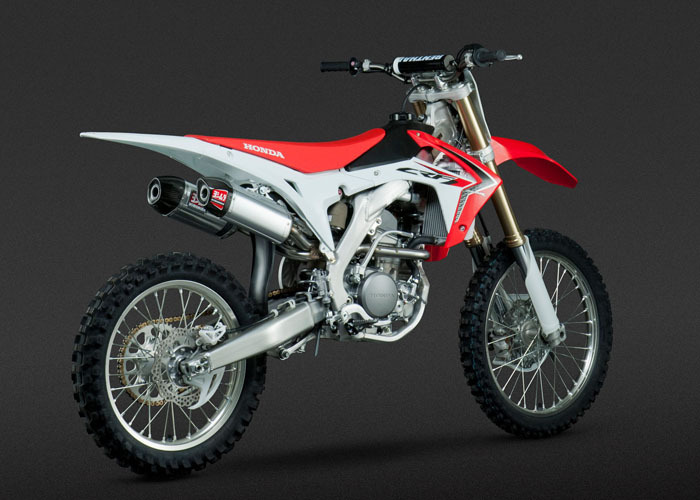 Yoshimura Honda CRF250R 14 17 Slip On RS 9 Dual Exhausts at MXstore