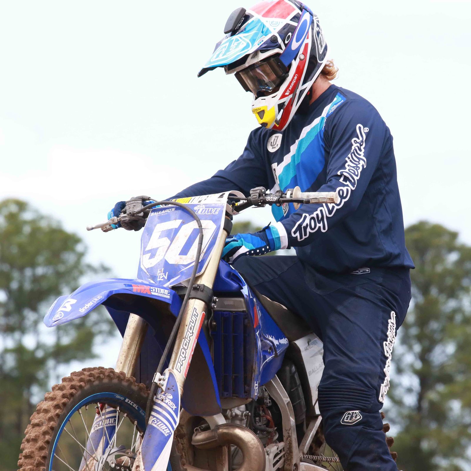NEW Troy Lee Designs 2019 SE4 Carbon Metric Navy White TLD Motocross