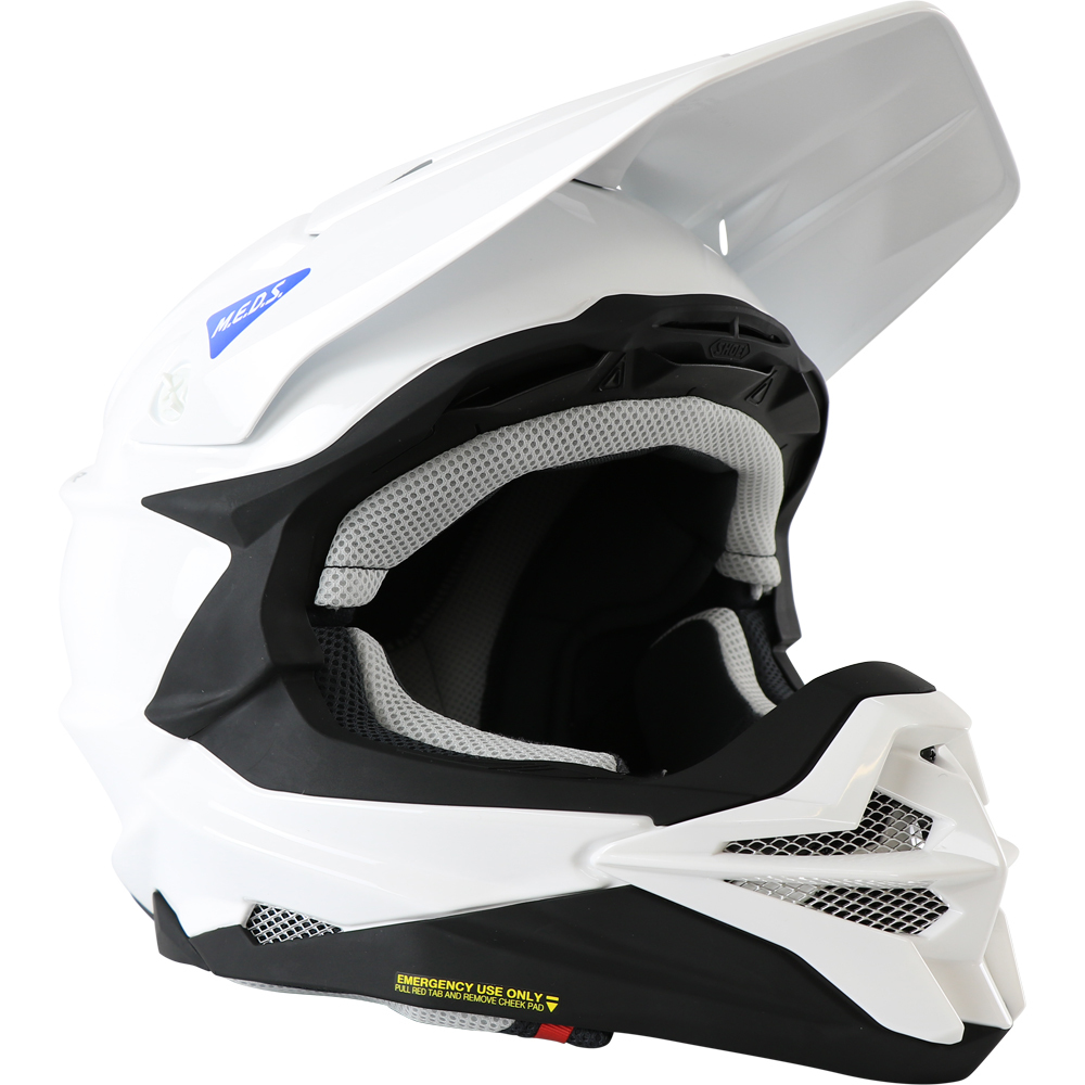 Shoei VFX-WR Solid White M.E.D.S Helmet | Buy Online | MXstore