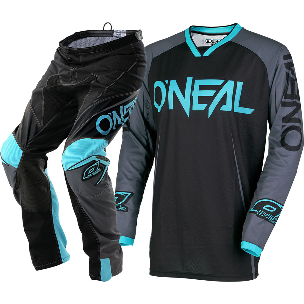Oneal NEW Mx 2018 Mayhem Blocker Black Grey Teal Kids Youth Motocross